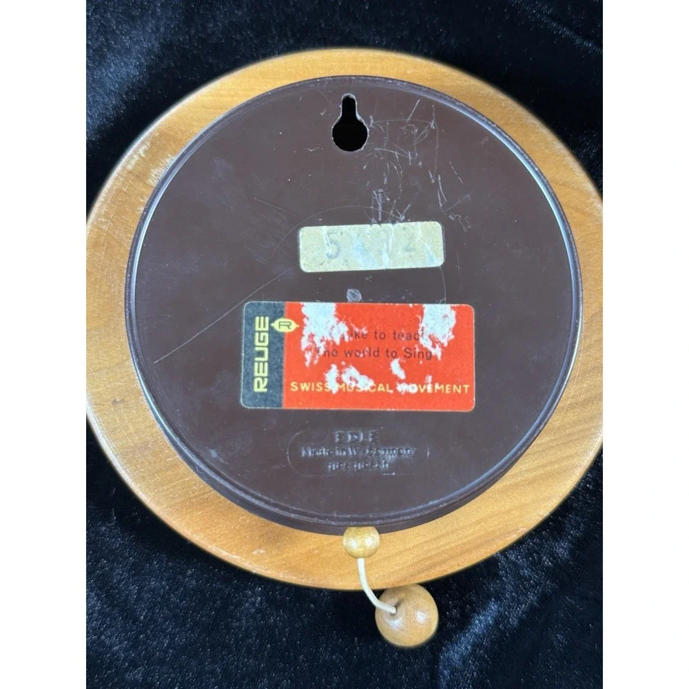 Vintage Hummel Collectable Reuge Swiss Pull String Wall Hanging Music‎ Box Works